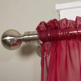 Polyester Sheer Net Curtain Burgundy 2